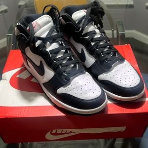 Nike Dunk hi top black and white
